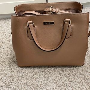 NWT Kate Spade Laurel Way Evangelie Rose-gold Saffiano Leather Satchel